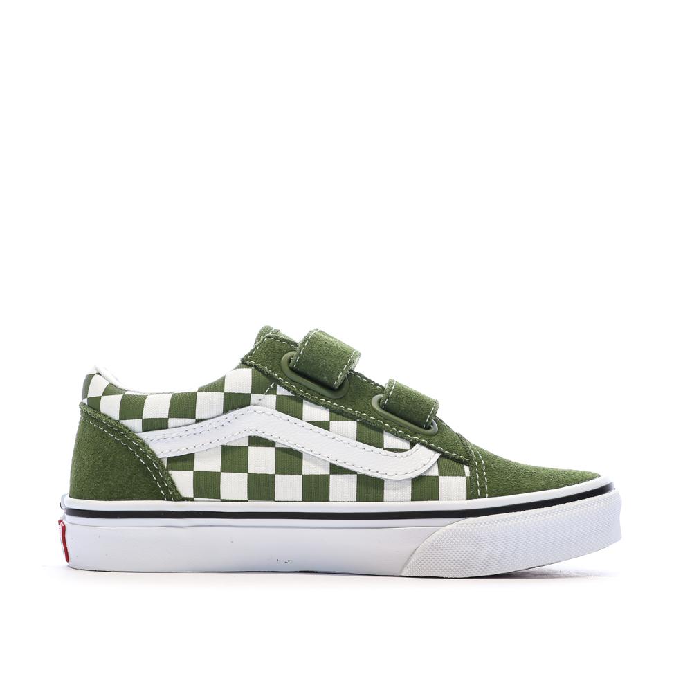 Baskets Kaki Enfant Vans Old Skool vue 2