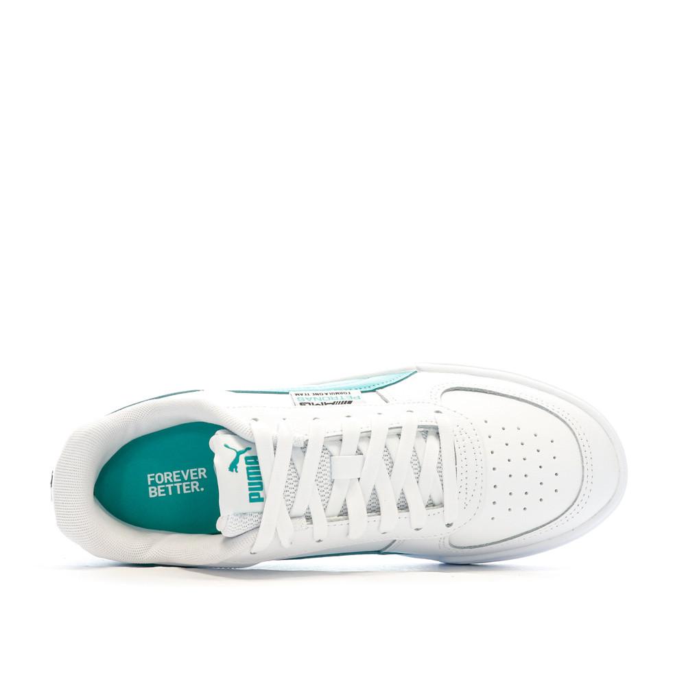 Baskets Blanc/Turquoise Homme Puma Mapf1 Caven Mercedes vue 4