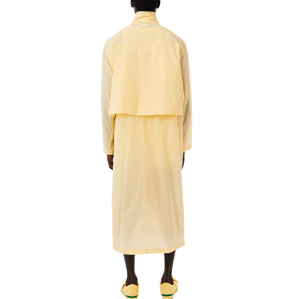 Pasarela LACOSTE hombre amarillo parka larga transparente ver 2