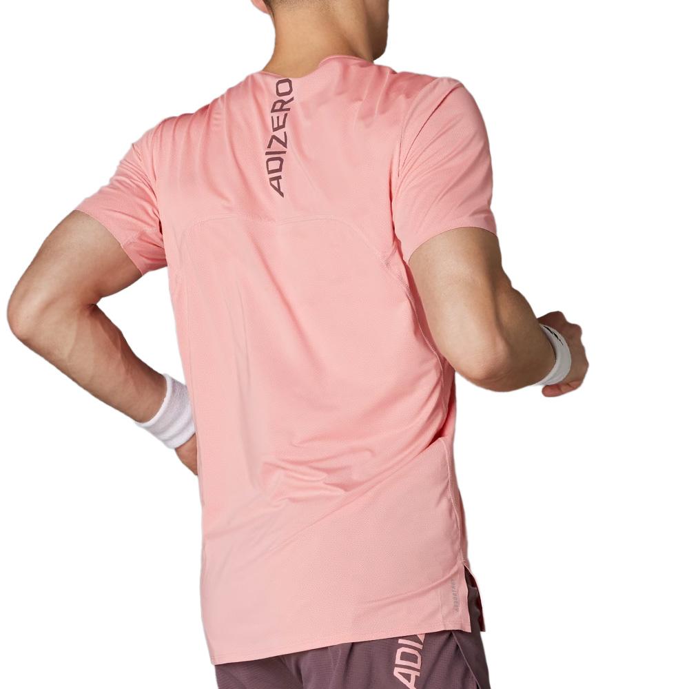 Maillot de Sport Rose Femme Adidas Adizero Tee vue 2
