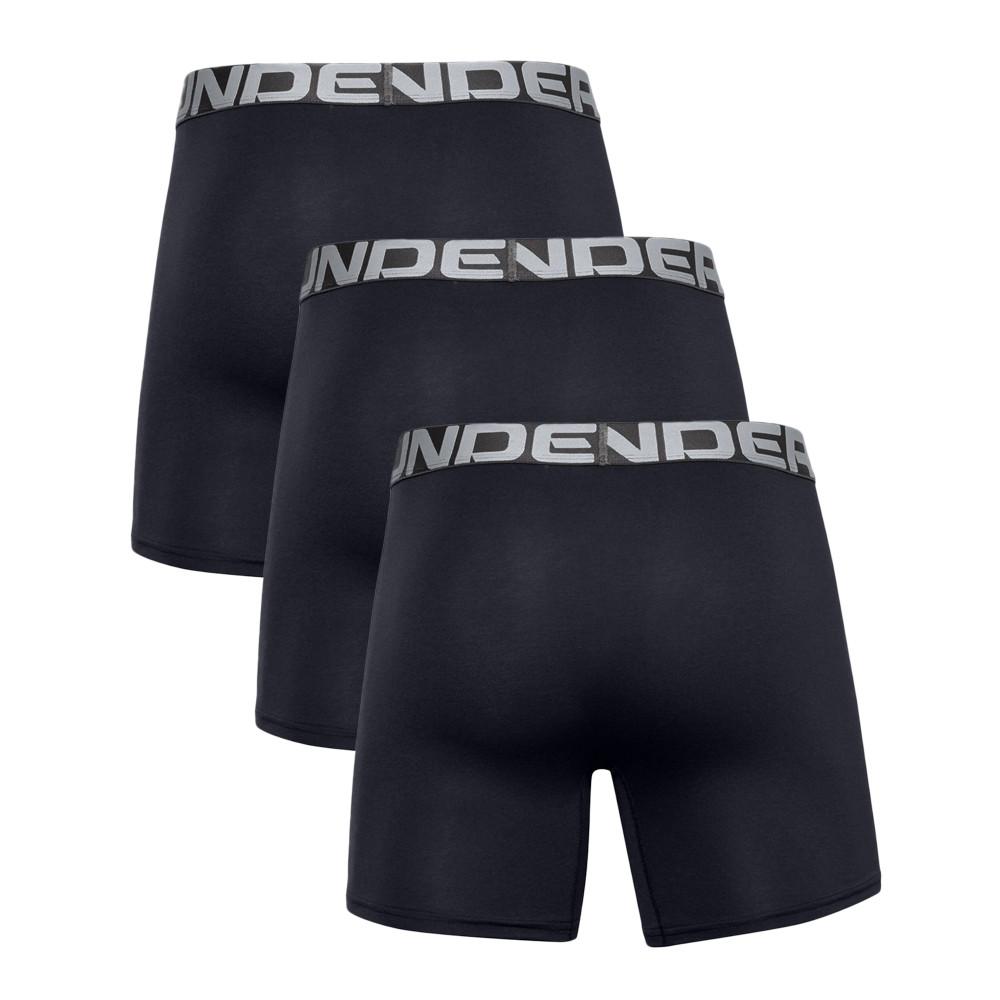 x3 Boxers Noir Homme Under Armour Charged vue 2