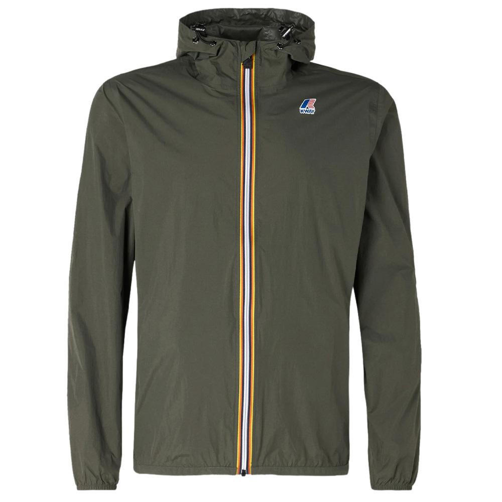Grüne Windjacke für Damen und Herren von K-WAY „Le vrai 4.0 Claude“ Ansicht 3