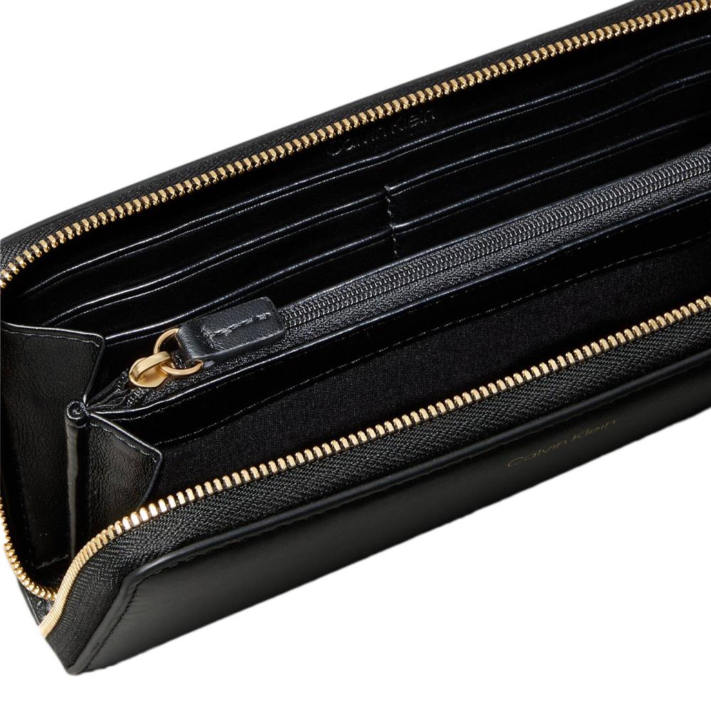 Portefeuille Noir Femme Calvin Klein Jeans Ck Large Zip vue 3