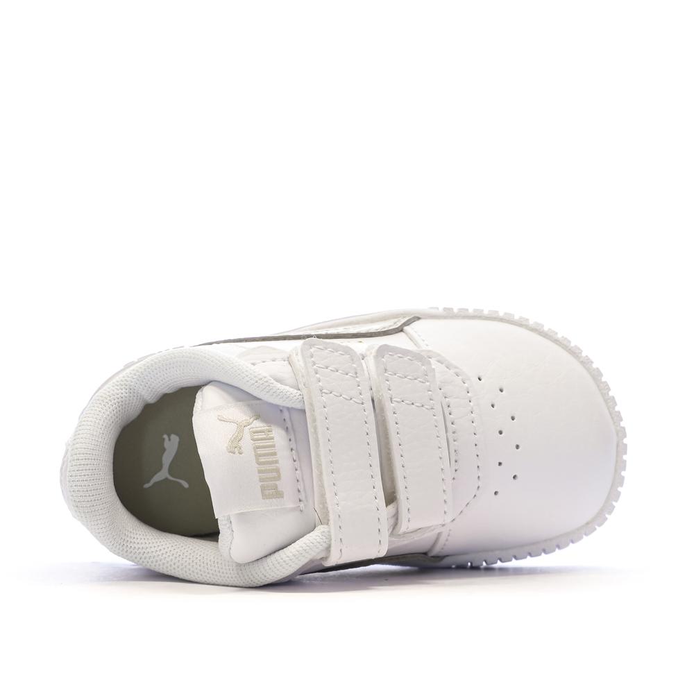 Baskets Blanches/Beiges Fille Puma Carina 2.0 vue 4