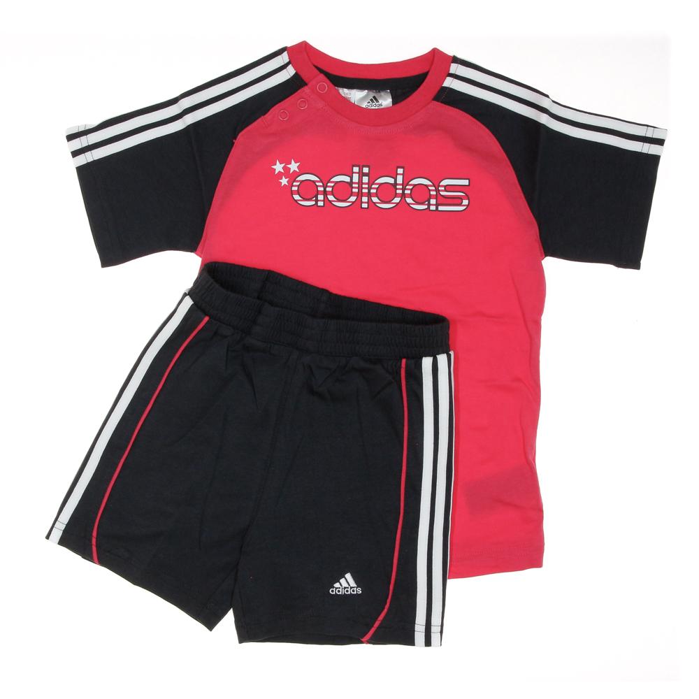 Ensemble Noir/Rose Fille Adidas Baby Pckge pas cher