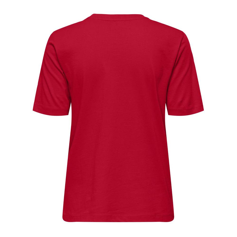 T-Shirt Rouge Femme Only Happy vue 2