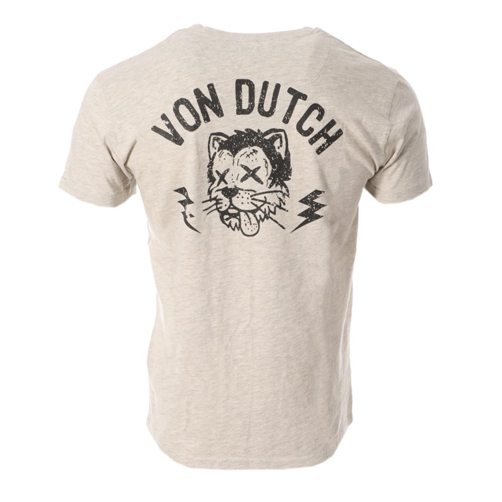 T-shirt Écru Homme Von Dutch BADB vue 2