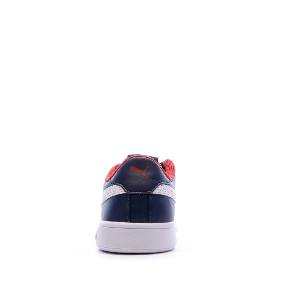 Baskets bleues garçon Puma Smash v2 vue 3