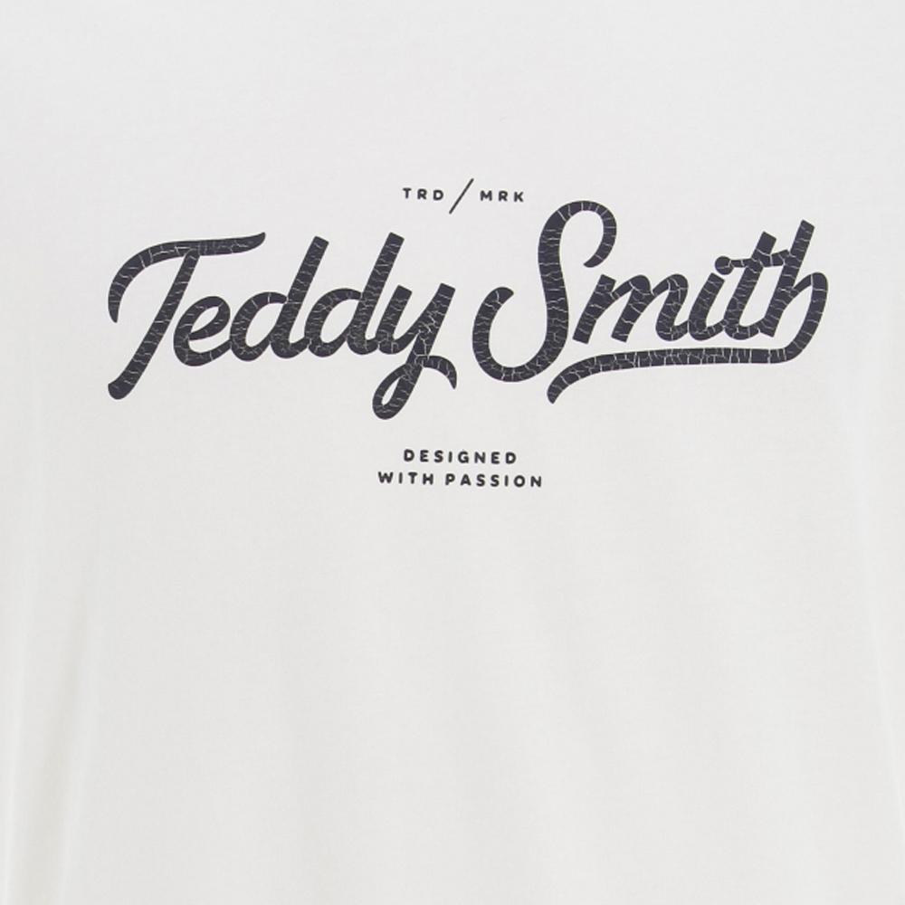 T-shirt Blanc Homme Teddy Smith Janick vue 3