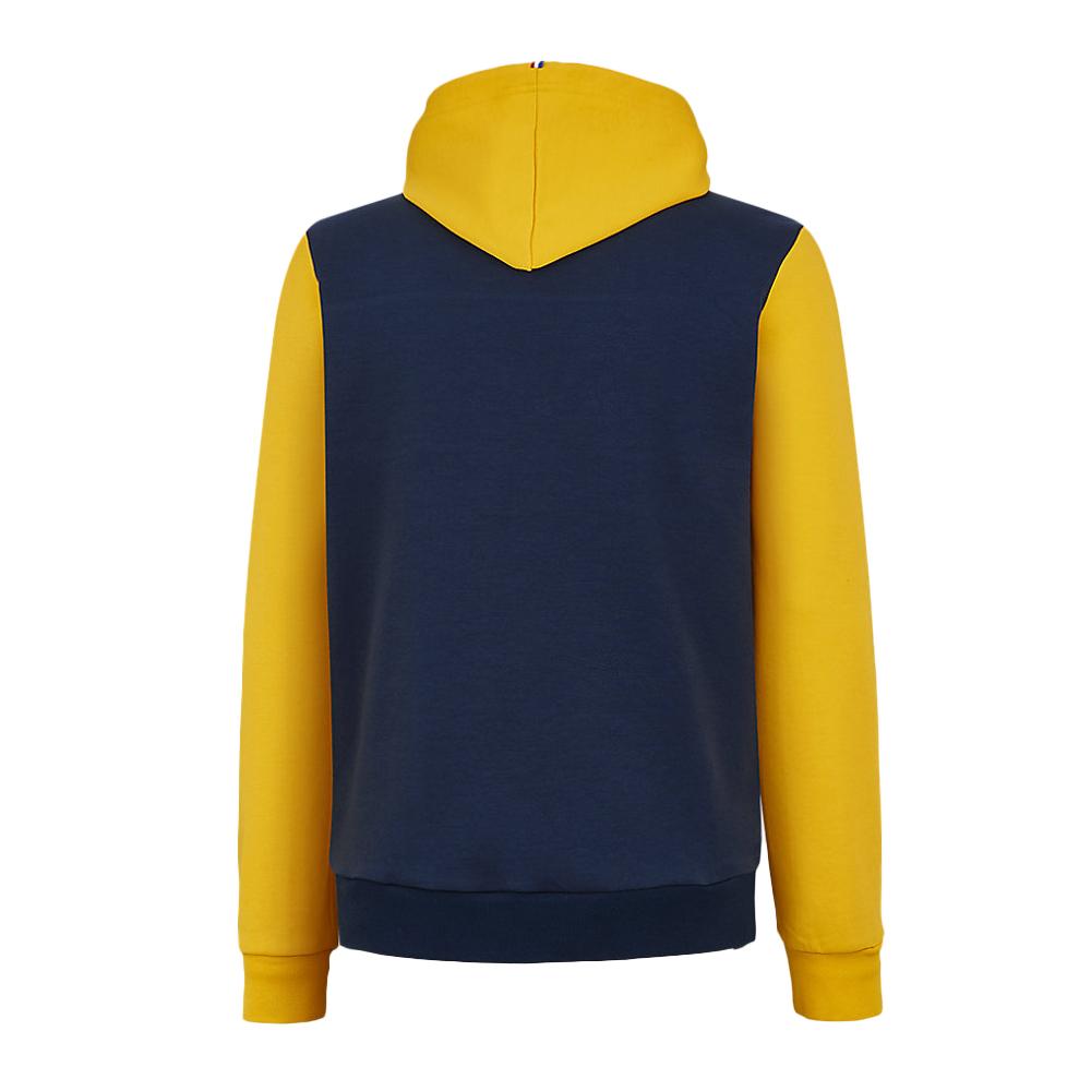 Sweat Marine/Jaune Homme Le Coq Sportif Hoody vue 2