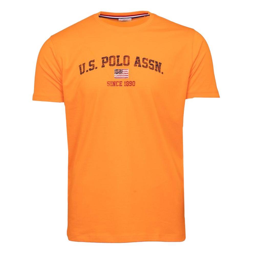 T-Shirt Orange Homme US Polo ASSN Nick pas cher