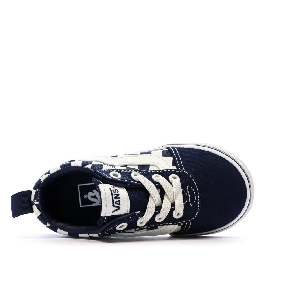 Baskets Bleu Foncé Garçon Vans Td Ward Slip-on Checkerboard vue 4