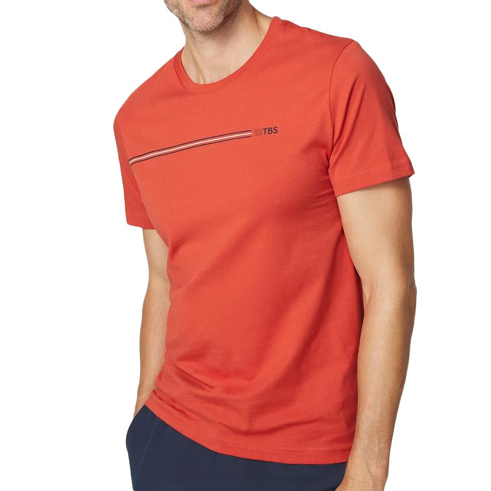 T-shirt Rouge Homme TBS MELUTEE pas cher