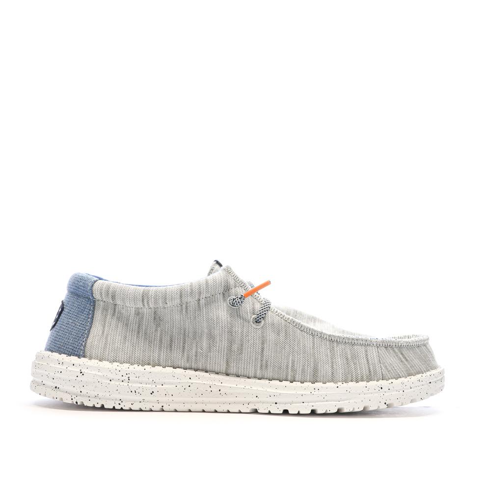 Chaussures Bleues/Grises Chiné Homme Hey Dude Wally Jersey vue 2