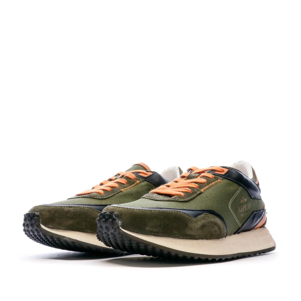 Baskets Kaki Homme Replay Casey Balistic vue 6