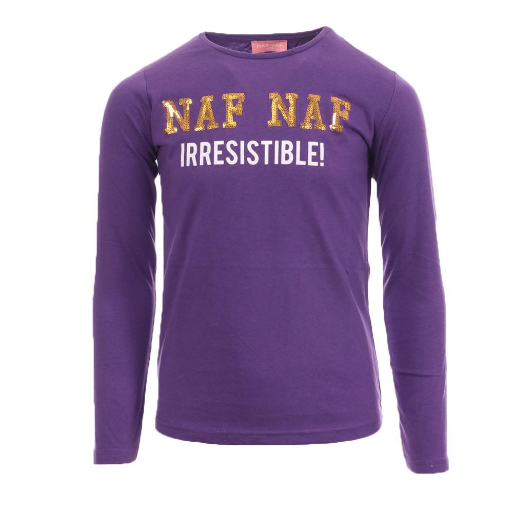 T-shirt Violet Fille Naf Naf 4043 pas cher