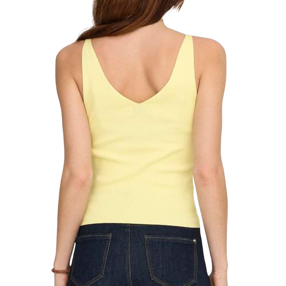 Débardeur en Maille Jaune Femme JDY Nanna 15180497 vue 2