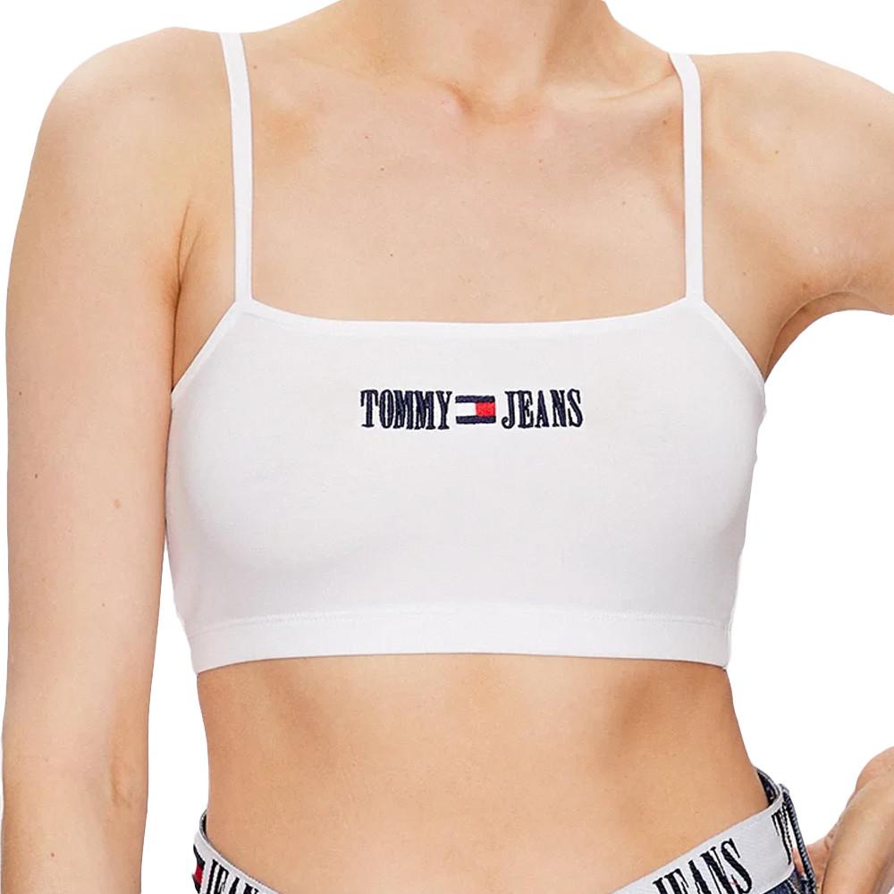 Top Court Blanc Femme Tommy Jeans Archive pas cher