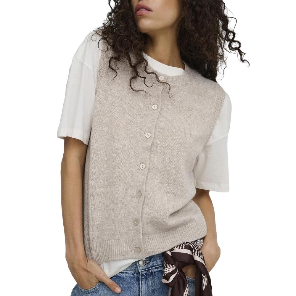 Chaleco beige para mujer Only Livia barato