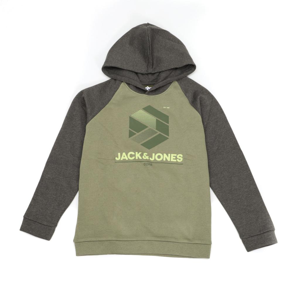 Sweat Kaki à capuche Garçon Jack & Jones Star pas cher