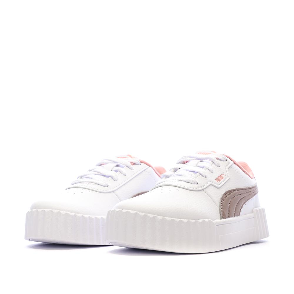 Zapatillas blancas para niña Puma Carina 3.0 ver 6