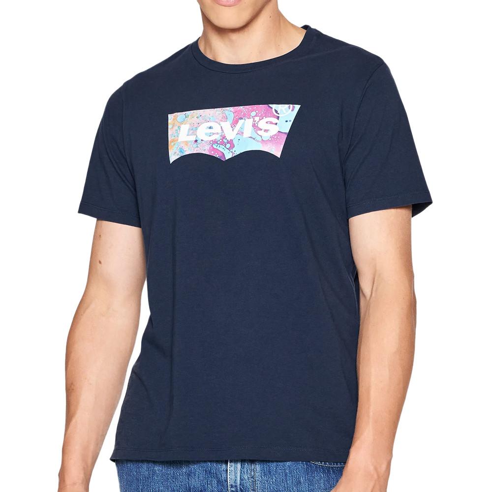 T-shirt Marine Homme Levi's Graphic pas cher
