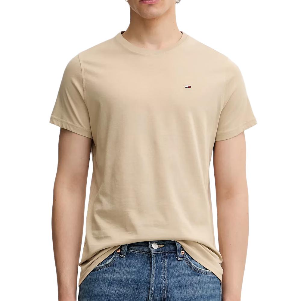 T-shirt Beige Foncé Homme Tommy Hilfiger Tjm Xslim Jersey pas cher
