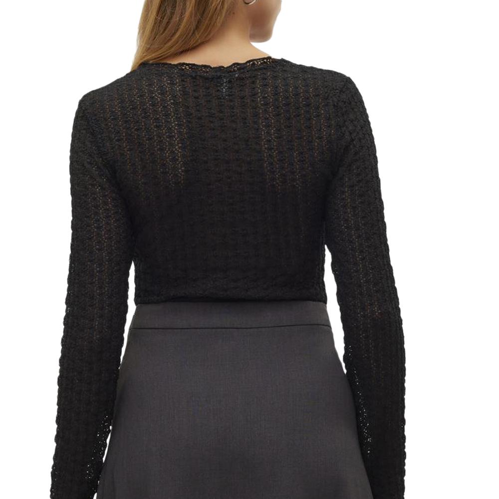 Top Noir Femme Vero Moda Shelby vue 2