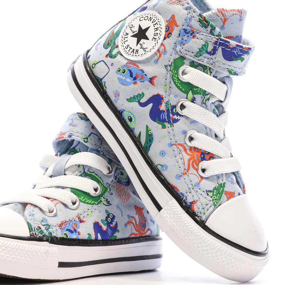 Baskets Bleu Garçon Converse Chuck Taylor All Star vue 7