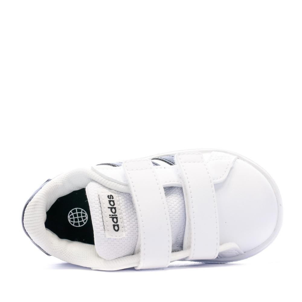Baskets Blanc/Noir Bébé/Garçon Adidas Grand Court 2.0 vue 4