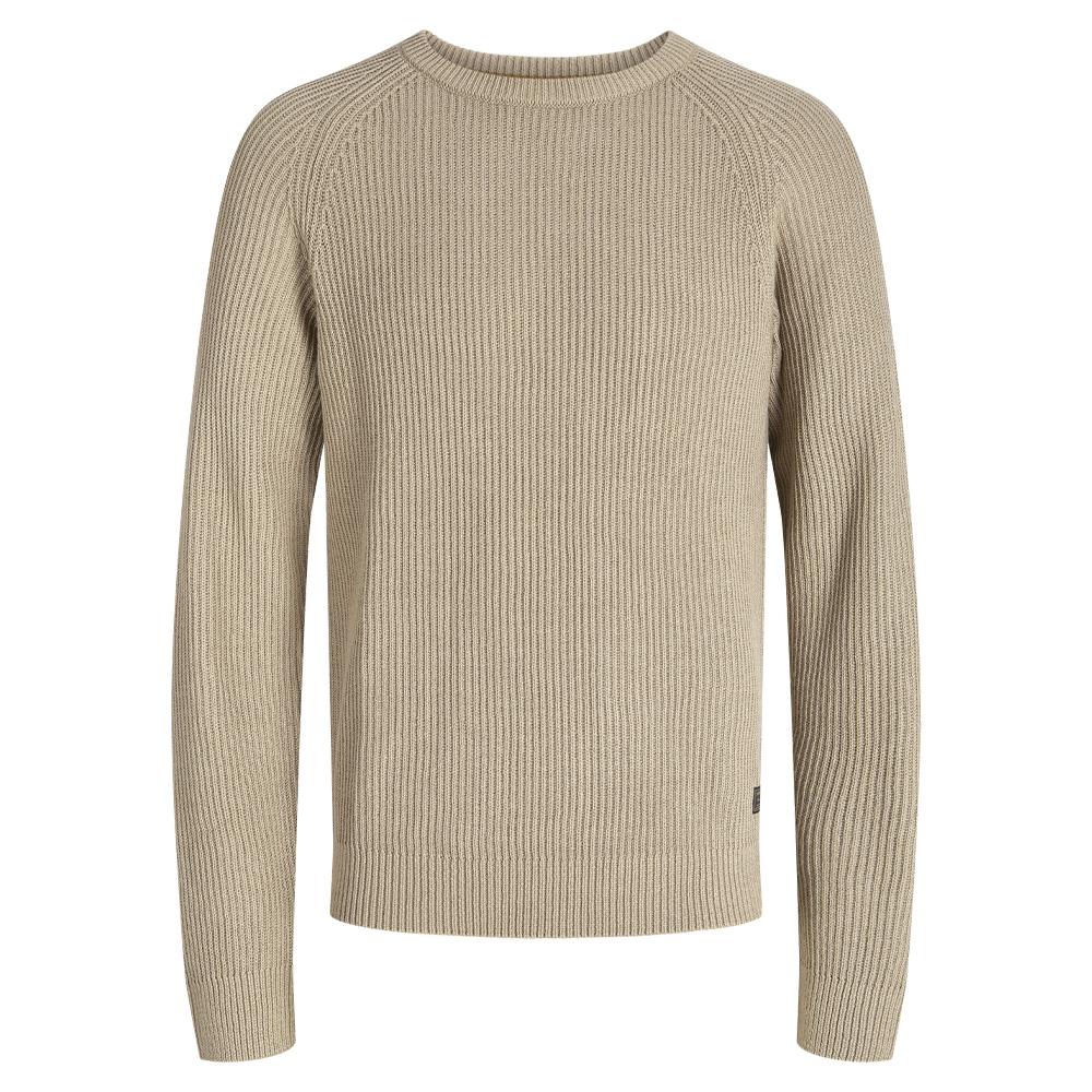 Pull en Maille Beige Homme Jack & Jones Pannel pas cher
