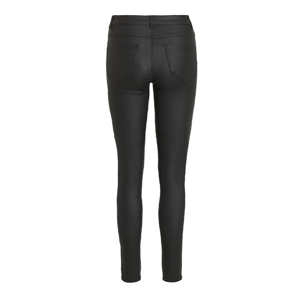 Pantalon Noir Enduit Femme Vila Commit Coated vue 2