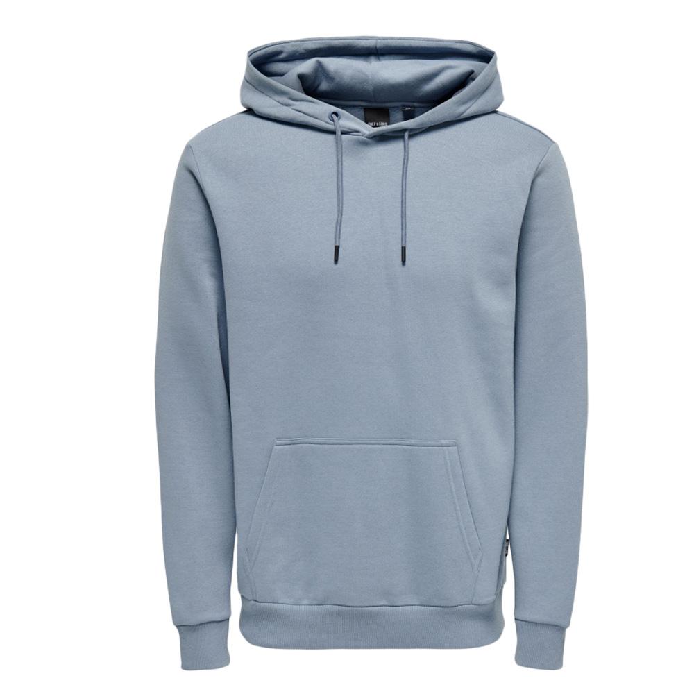 Sweat à Capuche Bleu Clair Homme Only & Sons Ceres pas cher
