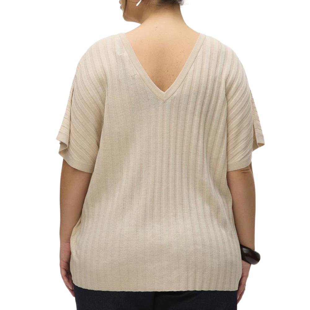 Pull Beige Femme Vero Moda Barbados vue 2
