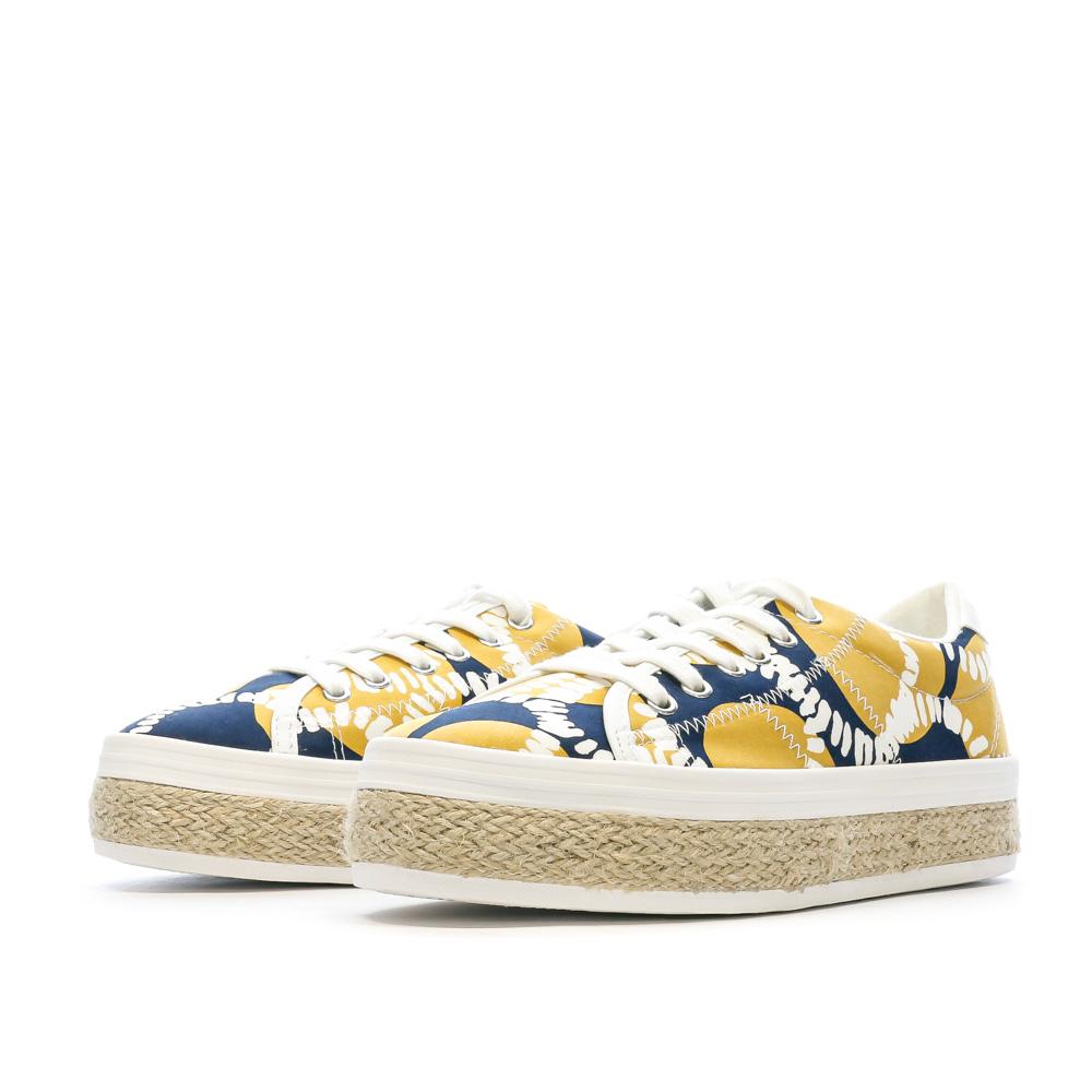 Baskets Marine/Jaune Femme No Name Malibu vue 6