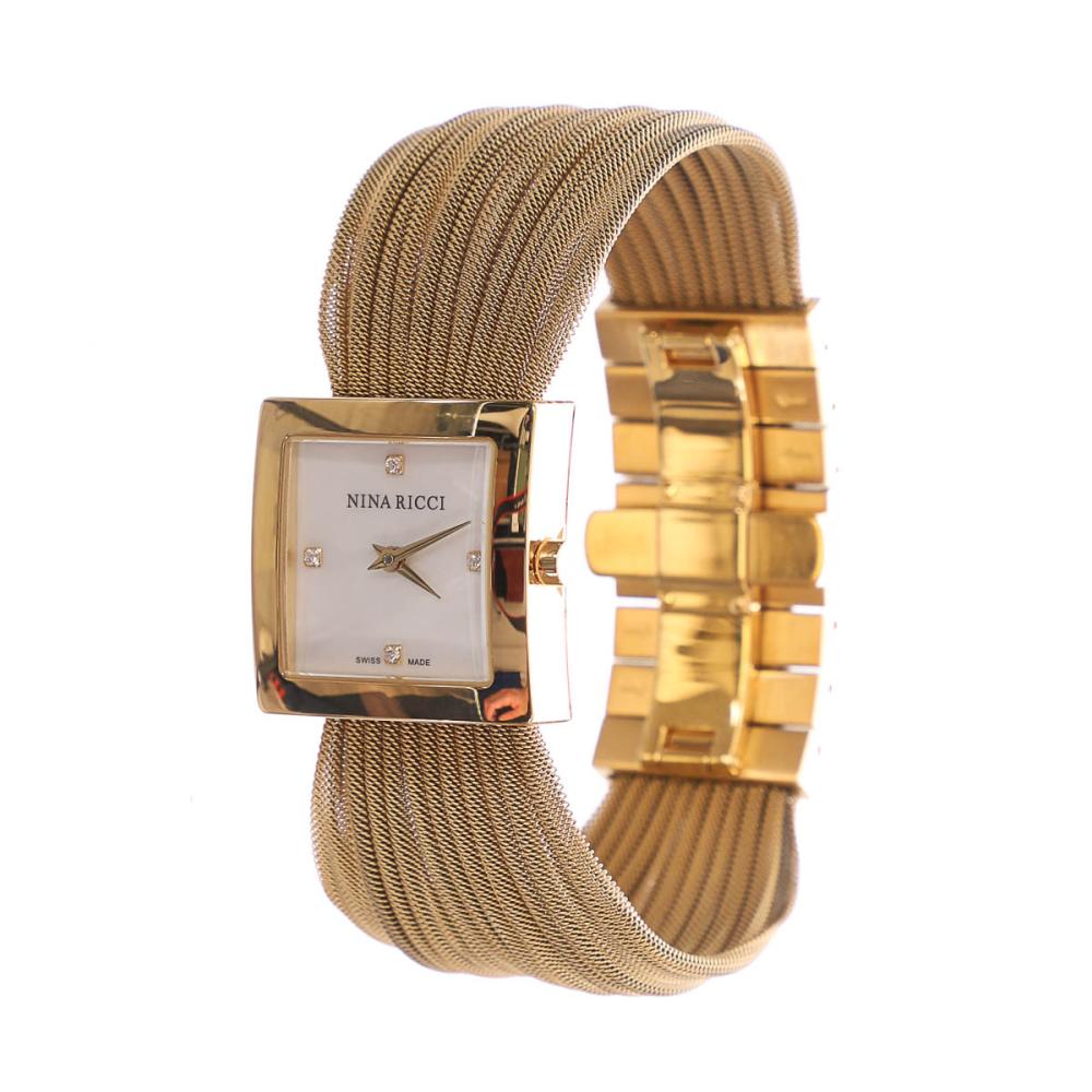 Montre analogique or femme Nina Ricci Acier pas cher