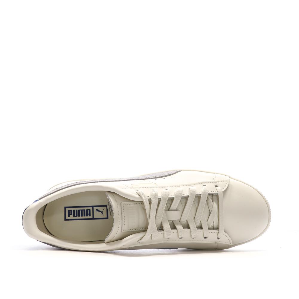 Baskets Blanches/Gris Homme Puma Clyde Base vue 4