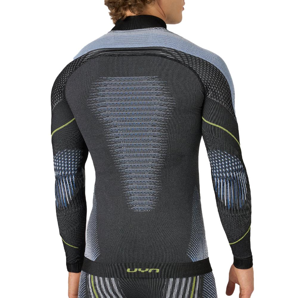 Schwarzes/grünes Thermoshirt für Herren von UYN Evolutyon Ansicht 2