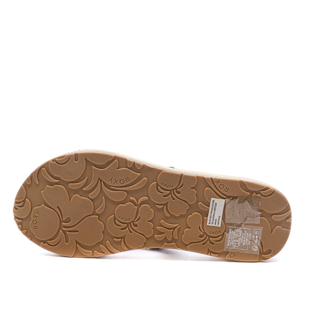 Tongs Beiges/Marines Femme Roxy Porto vue 3