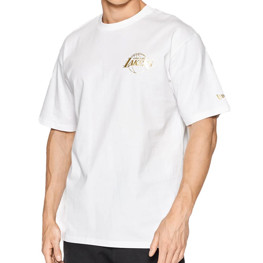 T-shirt Blanc Homme New Era Los Angeles Lakers NBA pas cher