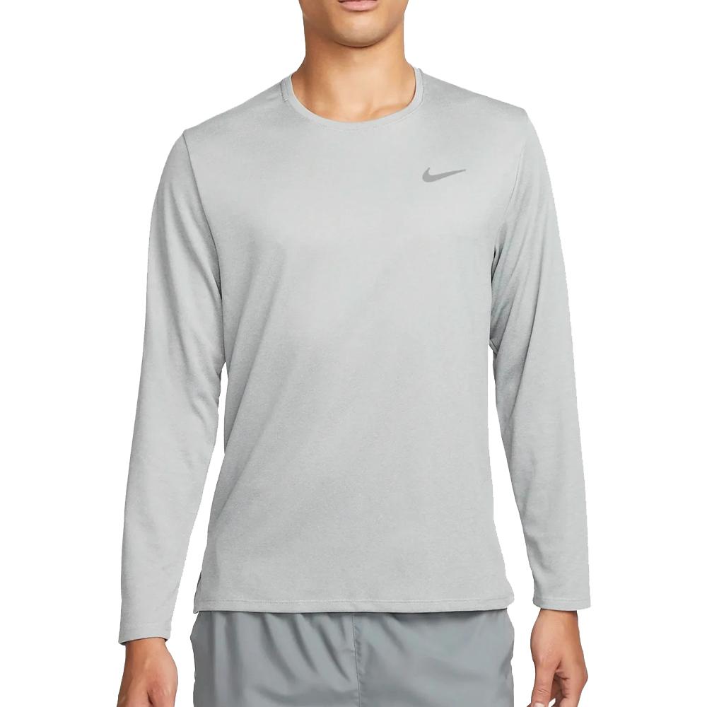 T-shirt Manches Longues Grises Homme Nike Miler pas cher