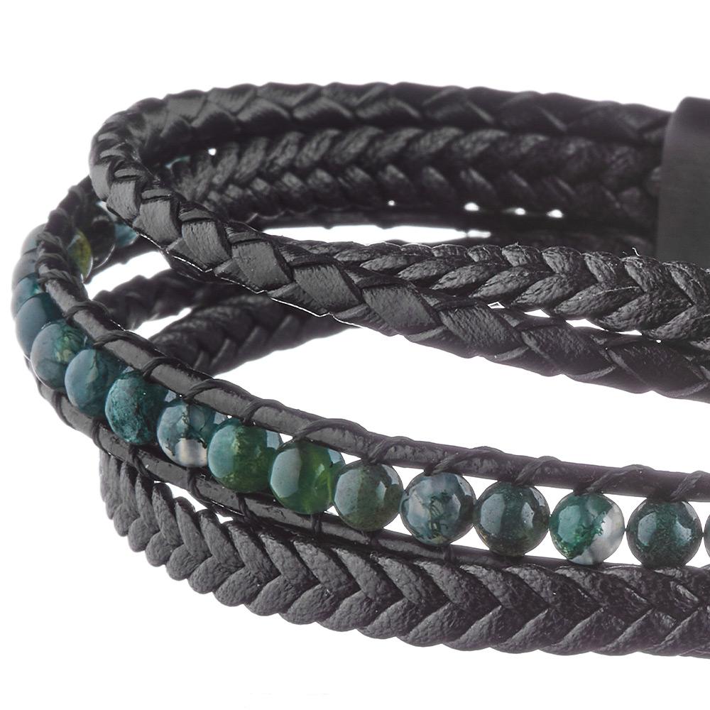 Bracelets Noir Geographical Norway Tresse Onyx vue 2