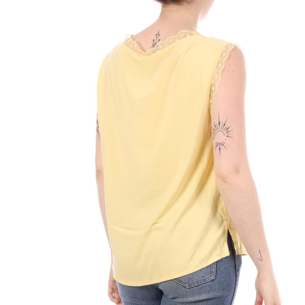 Top Jaune Femme Jacqueline De Yong Neptune vue 2