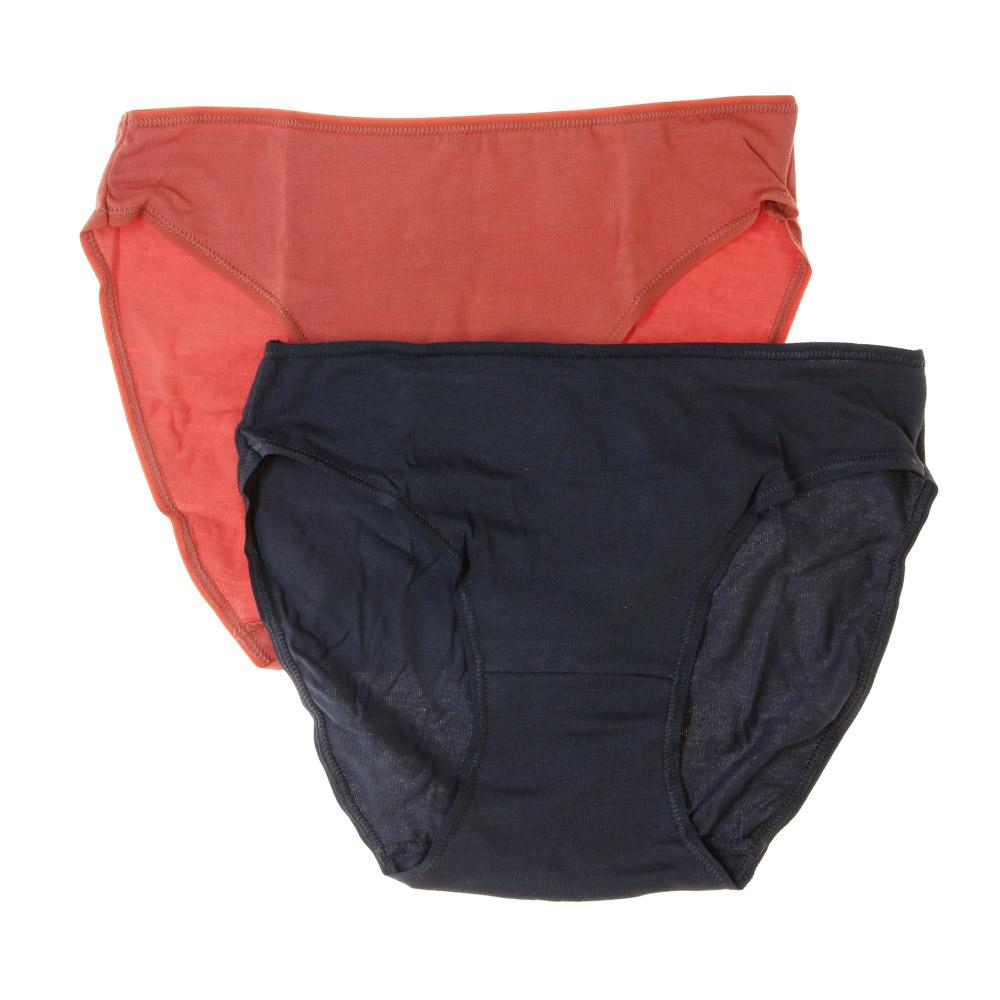 2x Culottes Noir/Rouge Femme Dim D05DW pas cher