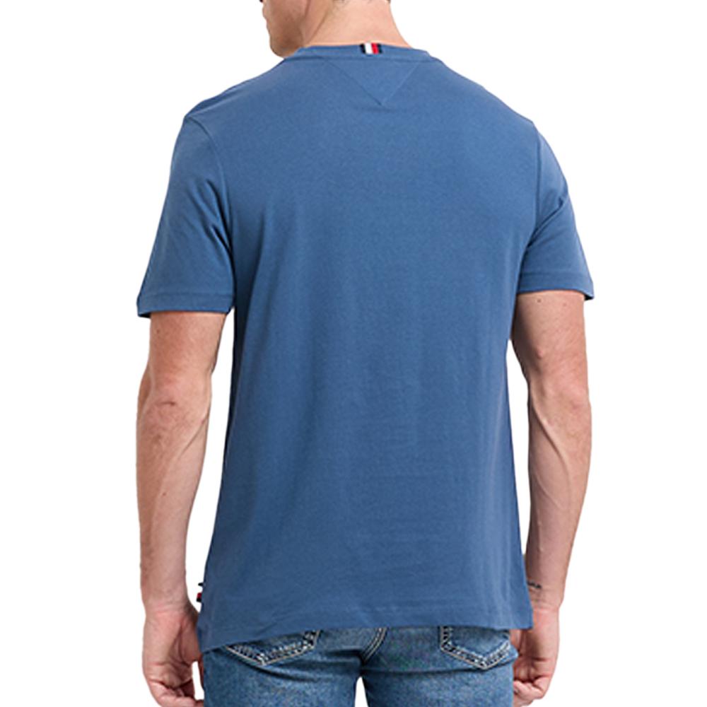 T-shirt Bleu Homme Tommy Hilfiger Chest vue 2