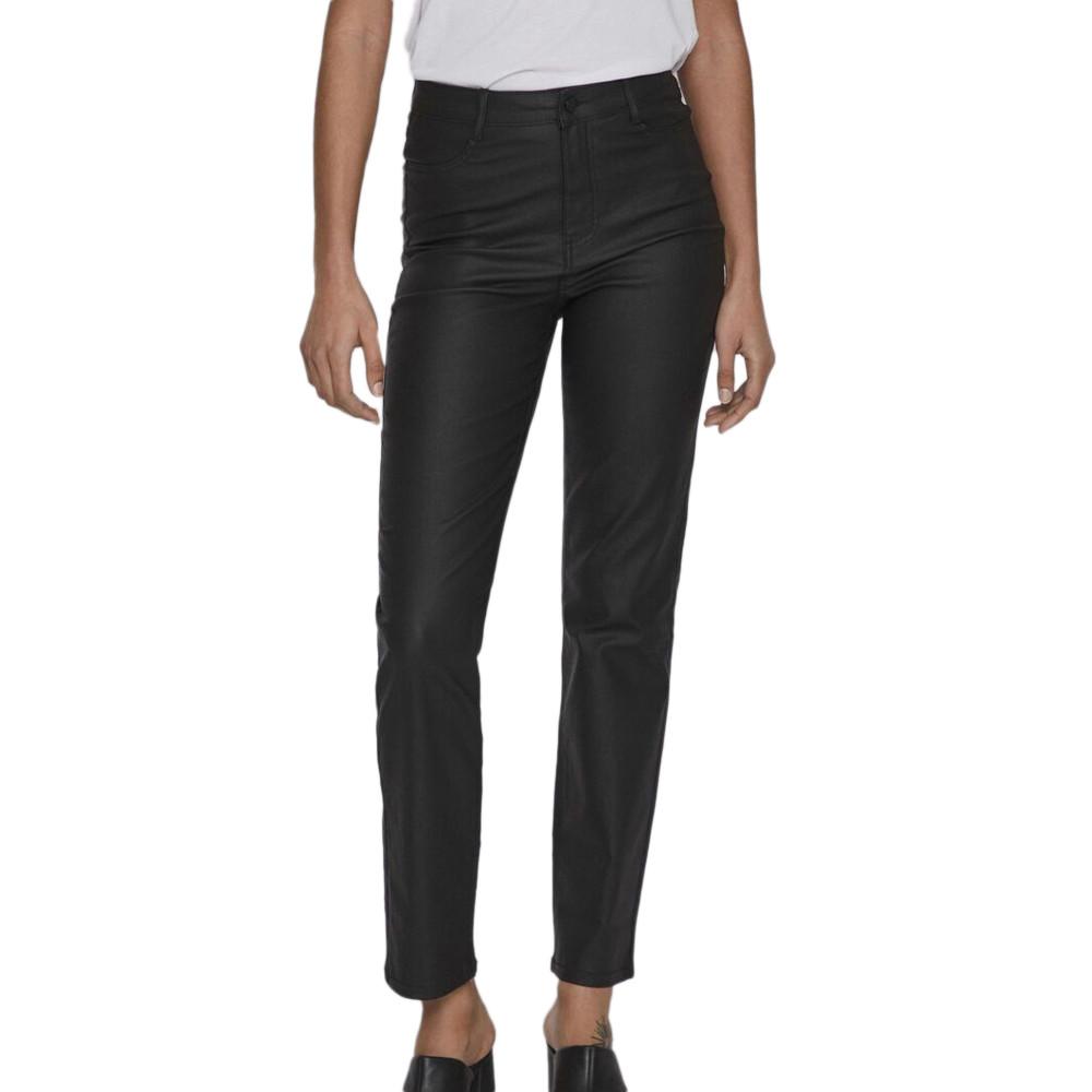 Jean Enduit Noir Femme Vila Commit pas cher