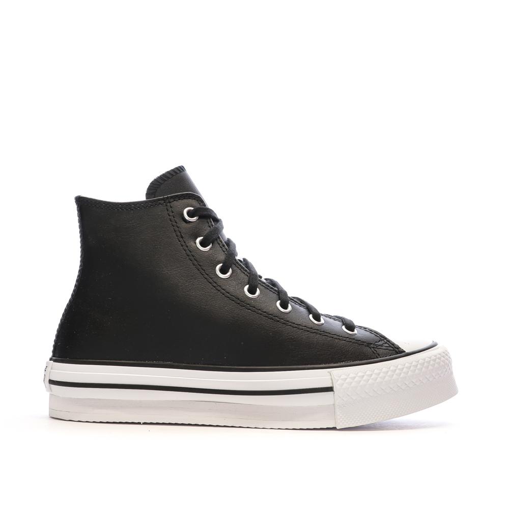 Baskets Noires Femme Converse All Star Eva vue 2