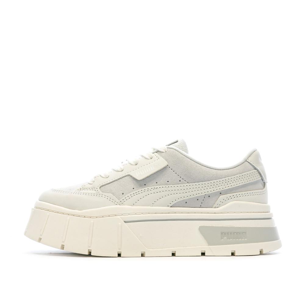 Baskets Grise/Écru Femme PUMA Mayze Stack Selflove pas cher