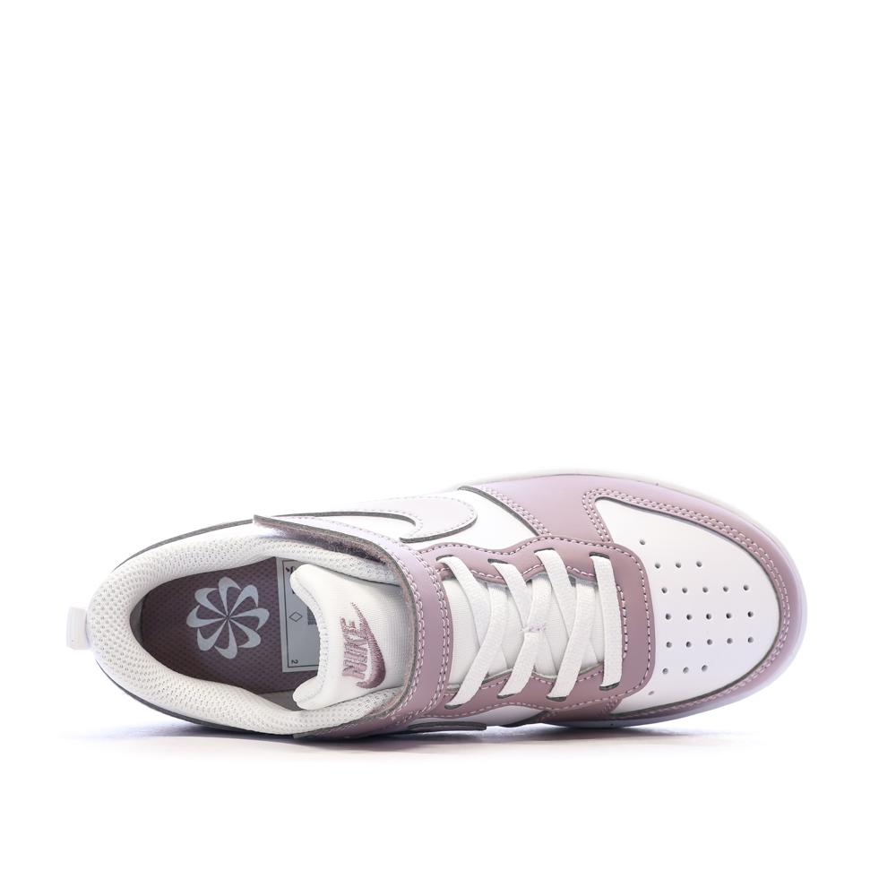 Baskets Gris/Blanc Fille Nike Court Borough Low vue 4