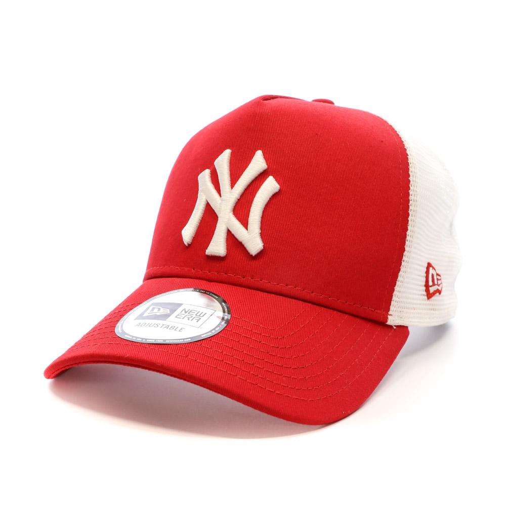 Casquette Blanche/Rouge Homme New Era Clean Trucker 2 Neyyan Scawhi pas cher